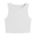 thumbnail image 1 of Lopecy-Sta Tank Tops for Women Ribbed Crew Neck Crop Tank Tops Slim Fit Casual Summer Blouses, 1 of 6