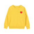 thumbnail image 1 of Lopecy-Sta Toddler Kids Heart Print Knit Sweater, 12 Months-7 Years Boys Girls Crewneck Long Sleeve Pullover, Fall Winter Thermal Innerwear Top Yellow, 1 of 5