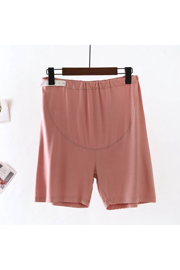 Women Pajama Shorts Adjustable High Waist Belly Support Sleep Bottoms Soft Breathable Stretchy Knit Loungewear Shorts Casual Comfy Nightwear
