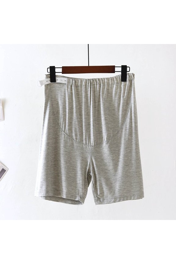 Women Pajama Shorts Adjustable High Waist Belly Support Sleep Bottoms Soft Breathable Stretchy Knit Loungewear Shorts Casual Comfy Nightwear