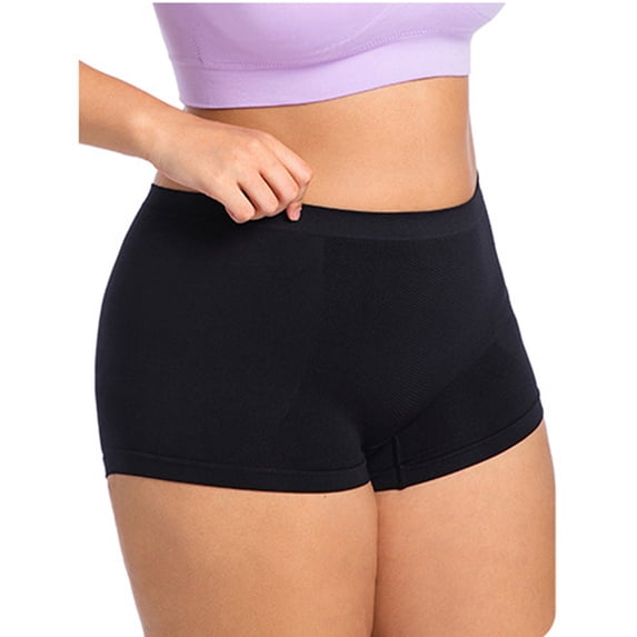 Lopecy-Sta Women's Boyshort Underwear Seamless Invisible High Waist, No Show Stretchy Soft Breathable Slip Shorts, Comfortable Safety Panties