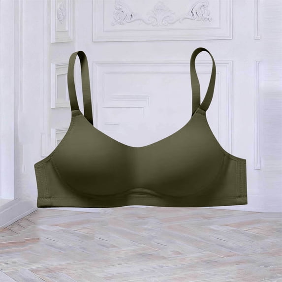 Lopecy-Sta Women's Everyday Bra Seamless Wireless Lightly Lined Full Coverage Smooth T-Shirt Bra with Adjustable Straps, Soft Breathable Comfortable Bralette for Daily Wear