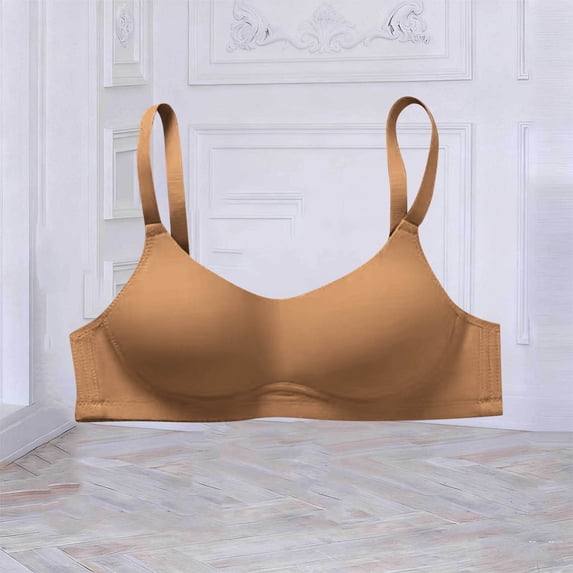 Lopecy-Sta Women's Everyday Bra Seamless Wireless Lightly Lined Full Coverage Smooth T-Shirt Bra with Adjustable Straps, Soft Breathable Comfortable Bralette for Daily Wear