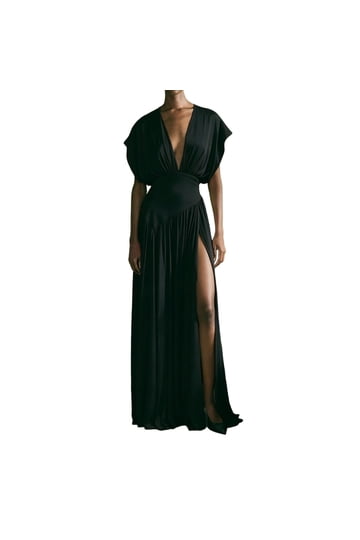Empire Waist Black Gowns for Women