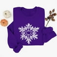 thumbnail image 1 of Lopecy-Sta Women's Merry Christmas Light Print Crewneck Sweatshirt, Casual Long Sleeve Pullover Top for Holiday Party Daily Wear Purple XS, 1 of 6