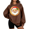 thumbnail image 1 of Lopecy-Sta Women's Sweatshirts Christmas Gift for Women Santa Claus Graphic Crewneck Oversized Fleece Sweater Xmas Holiday Top, 1 of 5