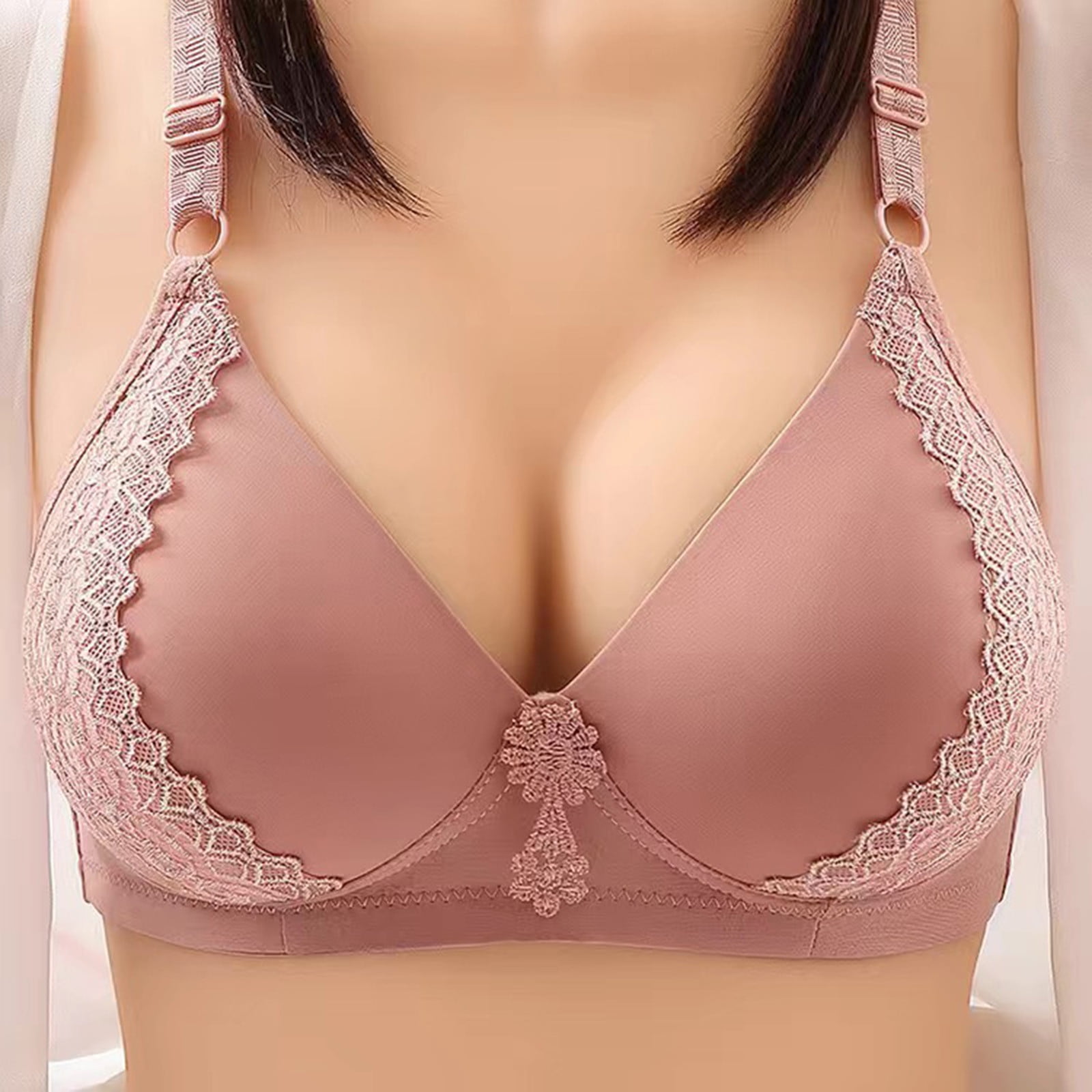 bra Middle-aged and old-aged women's underwear with large size and thin  vest and comfortable cotton bra without rims 42/95