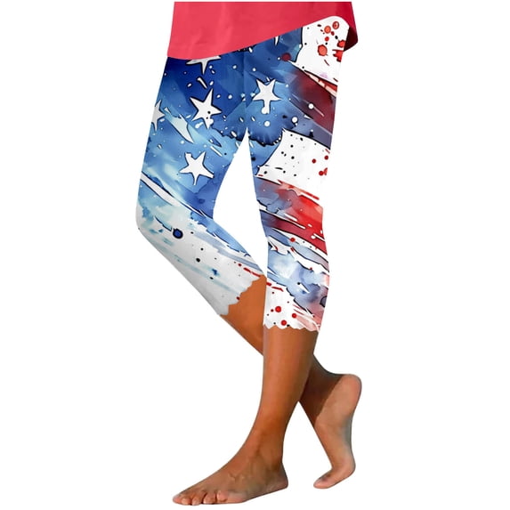 Lopecy-Sta Womens Leggings High Waist Galaxy Butterfly Print Comfy Capri Leggings with Pockets for Vacation and Lounge Wear