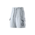 thumbnail image 1 of Lopecy-Sta Workout Shorts for Men Solid Color Summer Drawstring Elastic Waist Beach Sweat Shorts Texture with Pockets, 1 of 9