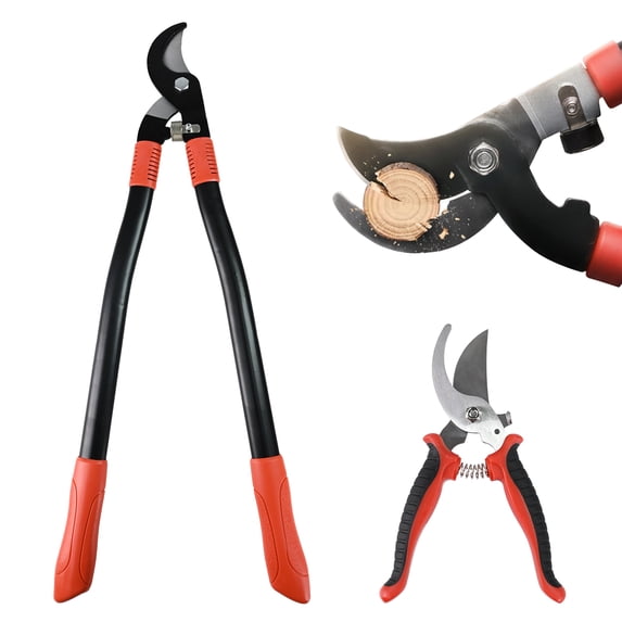 Flngr Loppers and Pruners,27" Lopper Heavy Duty with Steel Blade, Loppers Gardening Tools Tree Trimmer Branch Cutter for 2’’ Cutting Capacity