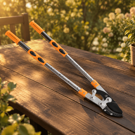 Loppers for tree trimming heavy duty extendable 24.8-43.7 inches, Tree pruning shears Rust Resistant Sharp Steel Blade Tree Limb Trimmer, Shock-Absorbing design, Non-slip Handle, Garden Tools