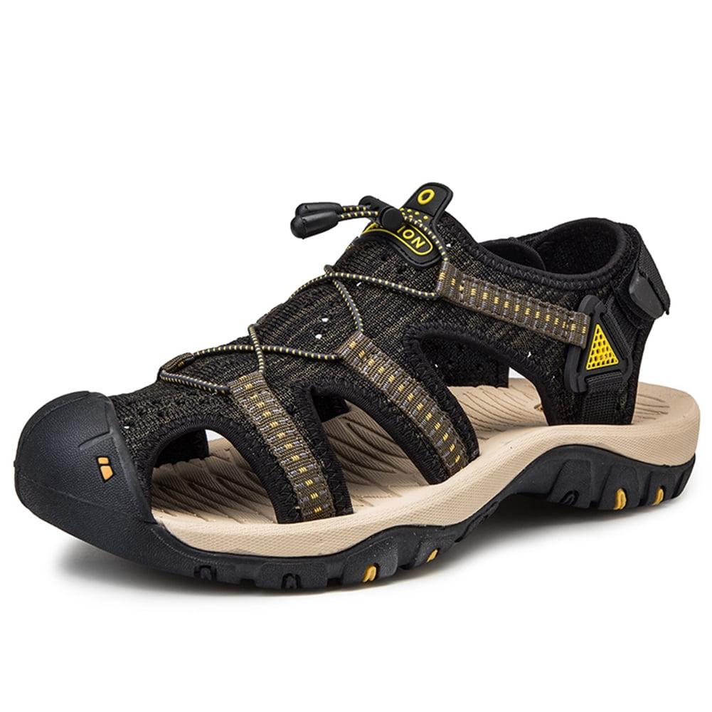 Lopsie Athletic Sport Sandals Men's Outdoor Hiking Sandals Closed Toe ...