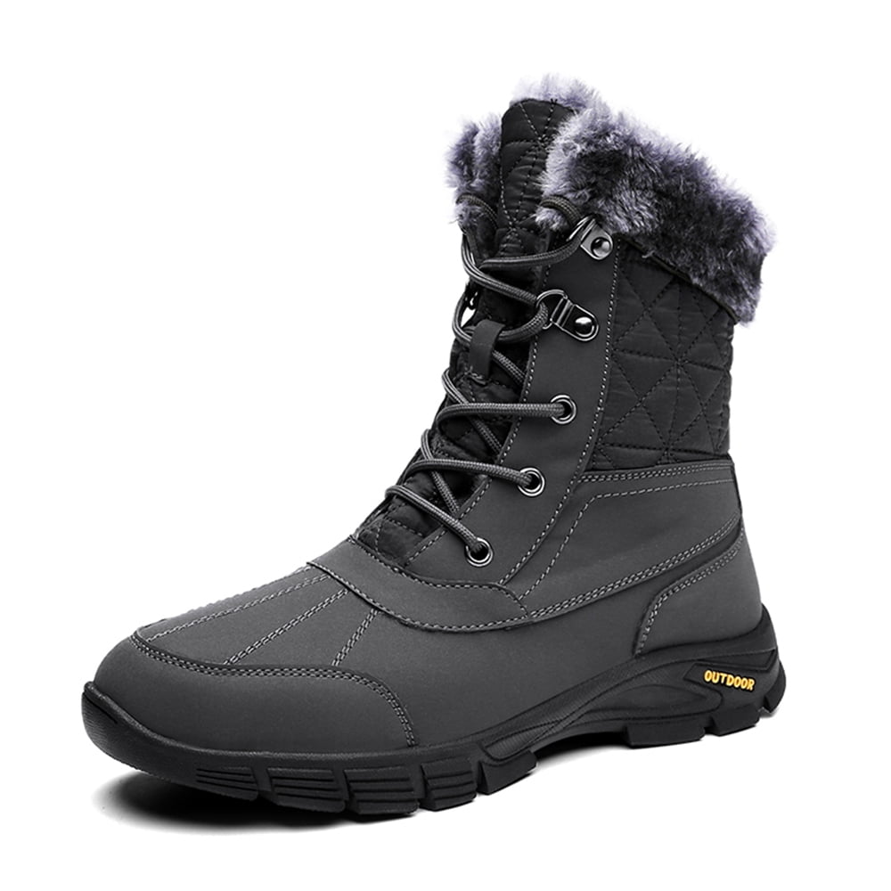 Lopsie Mens Snow Boots Insulated Waterproof Rugged Duty Outdoor Winter Boots，boots Men 5684