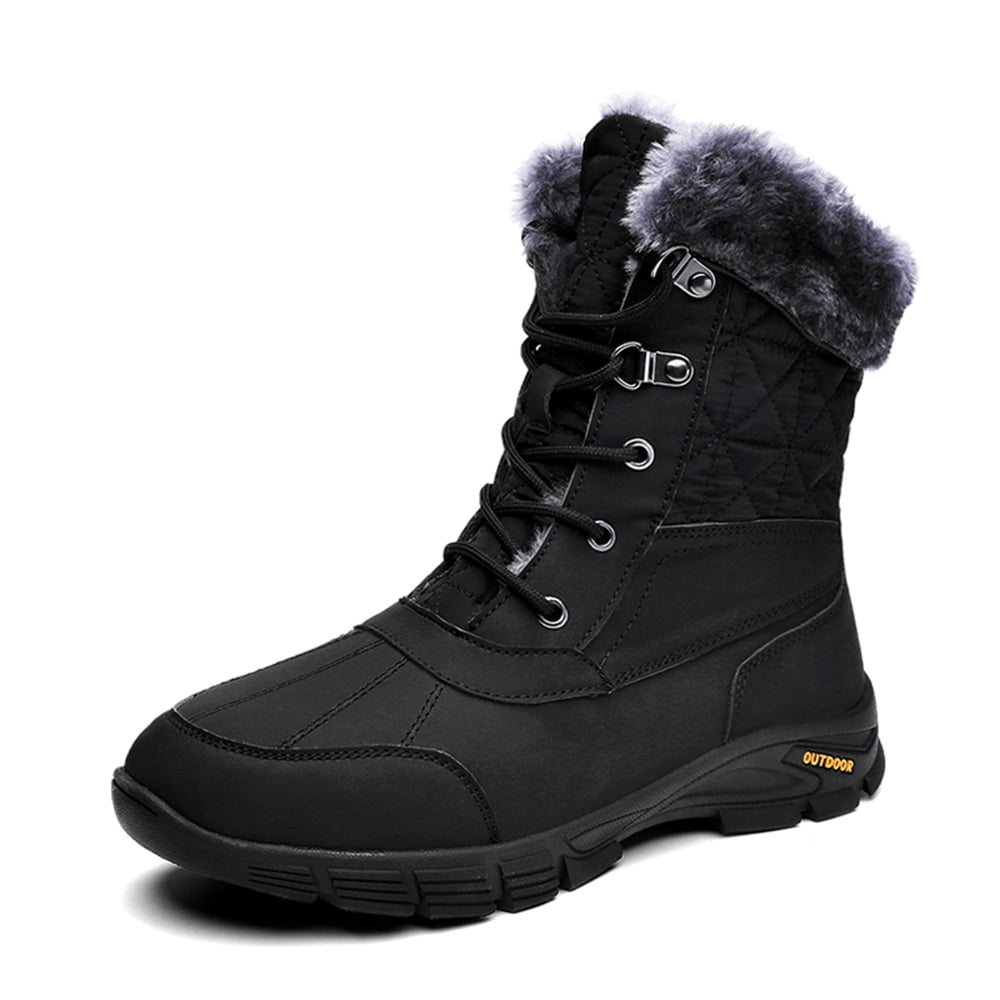 Lopsie Men's Snow Boots Insulated Waterproof Rugged Duty Outdoor Winter ...