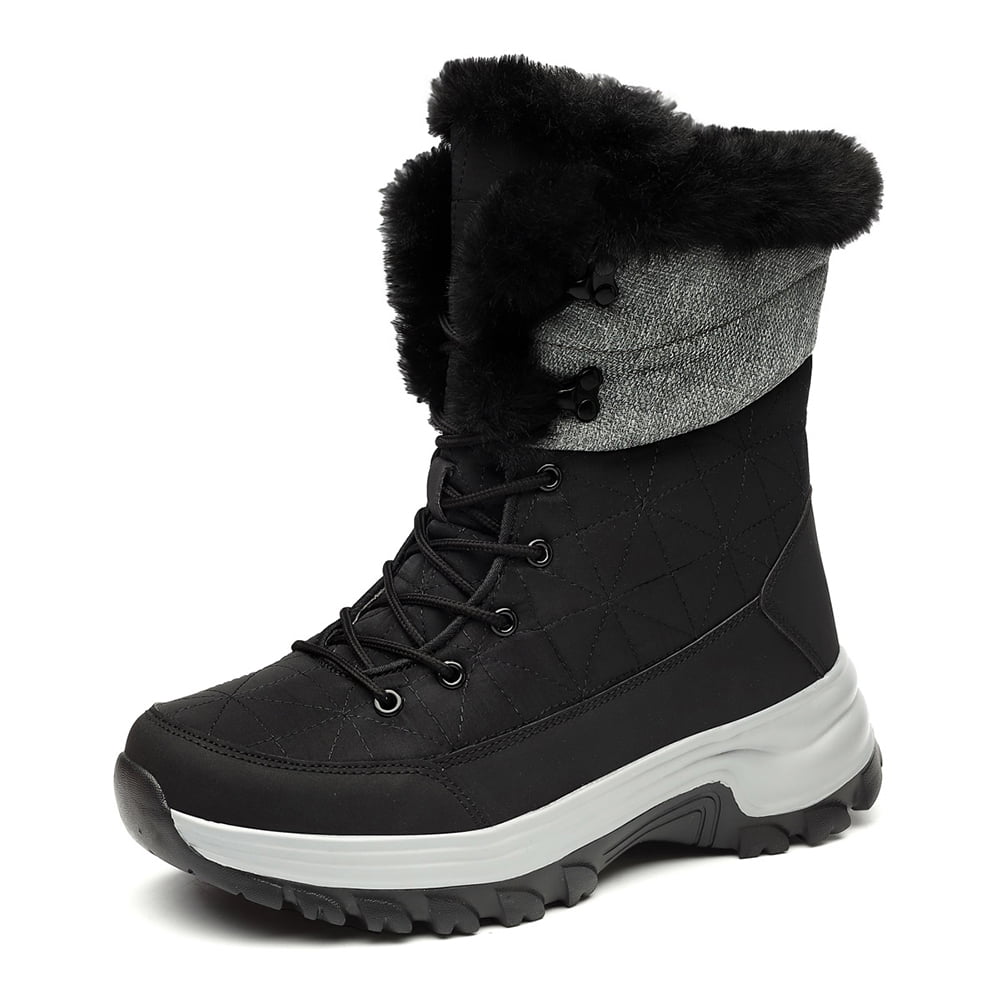 Lopsie Men's Snow Boots Insulated Waterproof Rugged Duty Outdoor Winter Boots