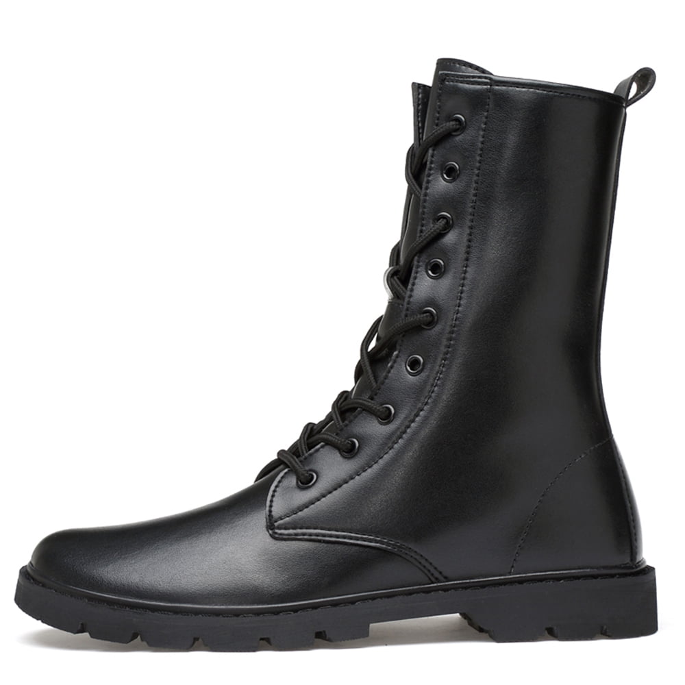 Lopsie Men's Tactical Boots Cap Toe Army Leather Combat Military Zipper