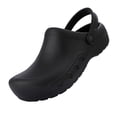 thumbnail image 1 of Lopsie Men's Women's Unisex Slip Resistant Work Clogs Men or Women Kitchen and Chef Shoes Safety Work Shoes Steel Toe Clog Water Resistant Black, 1 of 5