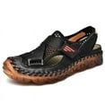 thumbnail image 1 of Lopsie Mens Closed Toe Athletic Sport Sandals Outdoor Hiking Leather Sandals Fashion Fisherman Shoes, 1 of 7