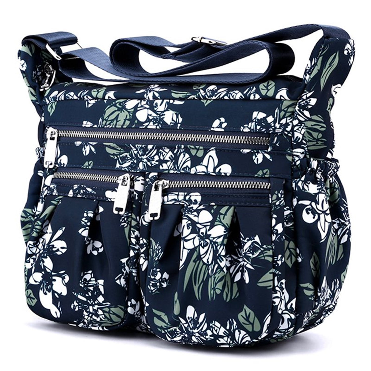 No Boundaries Women s Rounded Phone Crossbody Bag Freshwater Blue Check Walmart
