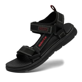 Quealent Adult Men Sandal Extra Wide Sandals for Men with Feet Men Summer Two Wear Buckle Strap Casual Open Toe Flat Mens Beach Sandals Size 8 Brown 8 Walmart