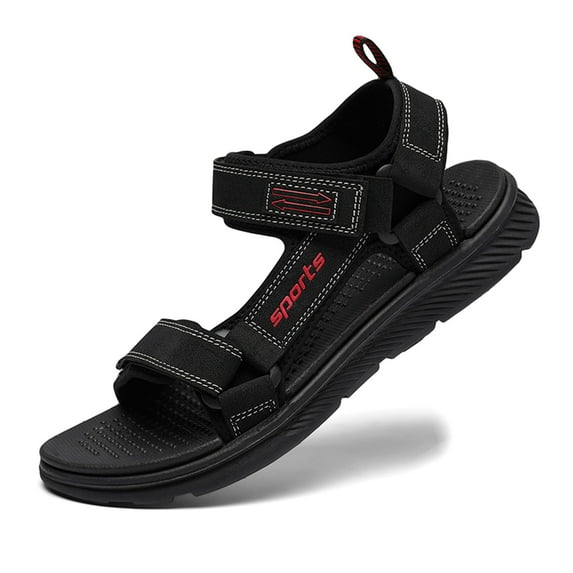 Lopsie STREAMNATURE Men's Leather Sandals Hiking Outdoor Water Beach Sports Mens Sandals for Summer with Open Toe Adjustable Straps