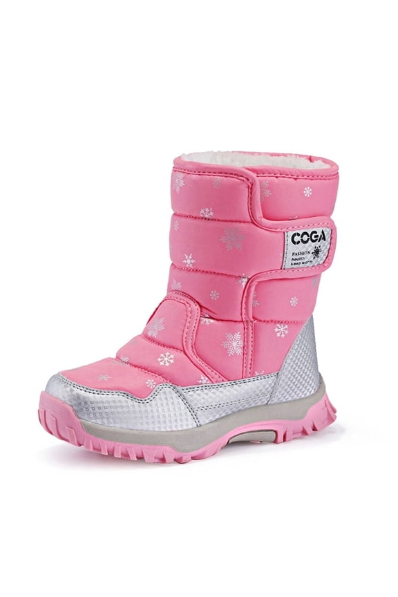 WARMTUNE Girls Boys Snow Boots Winter Outdoor Waterproof Warm Slip Kids Snow Boots Outdoors Playing Children's Winter Shoes(Little Kid/Big Kid)