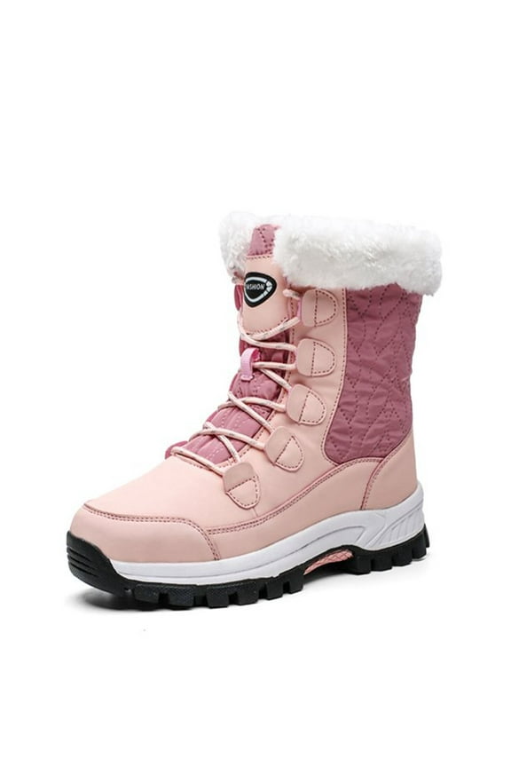 Women Mid-Calf Winter Outdoor Snow Boots 6.5 Female