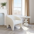 thumbnail image 1 of Lopta Accent Chair White Accent Chair, Modern Style, Shearling style fabric, Plywood, Indoor Living, 1 of 5