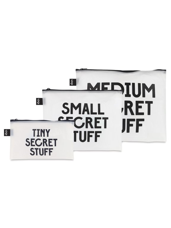 Zip Pocket Set - SNASK Transparent Bags, Set of 3