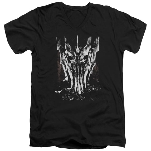 Lor - Big Sauron Head - Slim Fit V Neck Shirt - Large