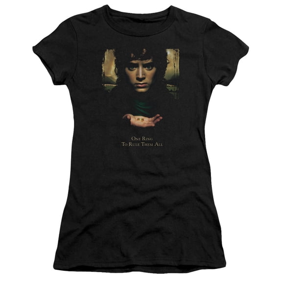 Lord of the Rings Frodo One Ring S/S Junior Women's T-Shirt Sheer Black