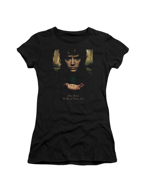 Lord of the Rings Frodo One Ring S/S Junior Women's T-Shirt Sheer Black