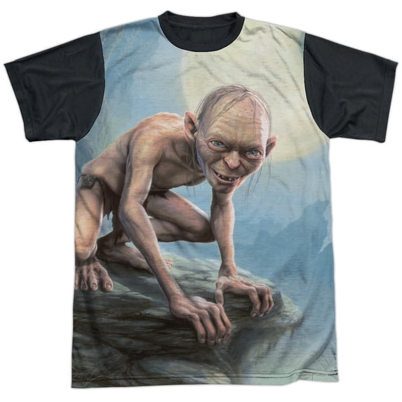 Lor - Gollum Moon - Short Sleeve Black Back Shirt - Large