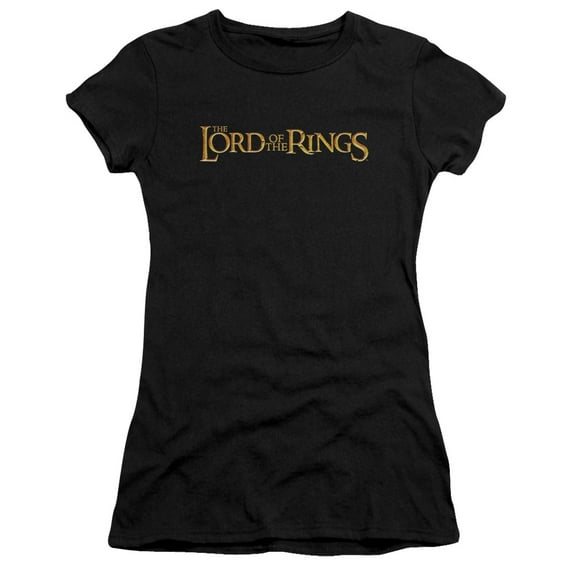 Lord of the Rings Lotr Logo S/S Junior Women's T-Shirt Sheer Black