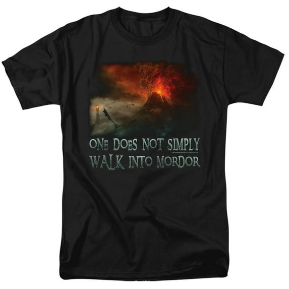 Lor Walk In Mordor Mens Short Sleeve Shirt