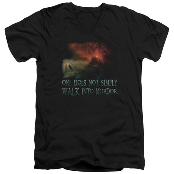 Lor - Walk In Mordor - Slim Fit V Neck Shirt - Medium
