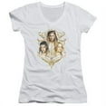 thumbnail image 1 of Lor-Women Of Middle Earth Junior V-Neck Tee, White - Medium, 1 of 1
