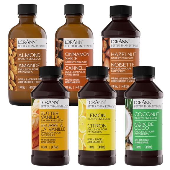 LorAnn Bakers Choice Emulsion Variety Pack - 4 Ounce - Candy, Confections, & Baking