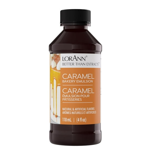 LorAnn Oils Caramel Flavoring For Baking - Emulsion Caramel Extract Substitute - 4 oz