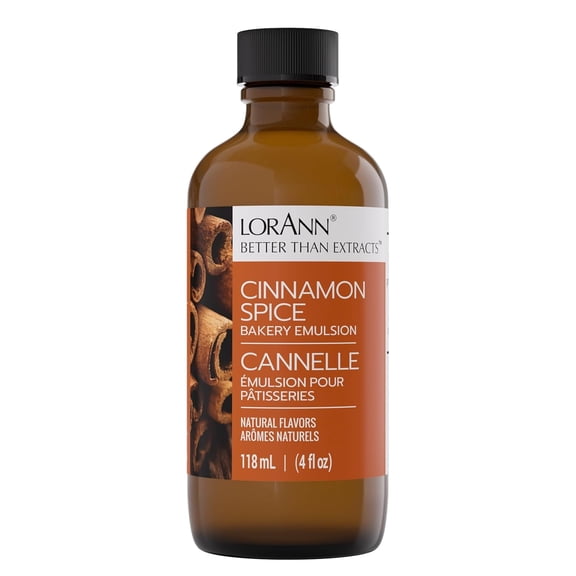 LorAnn Oils Cinnamon Spice Flavoring For Baking - Emulsion Cinnamon Spice Extract Substitute - 4 oz
