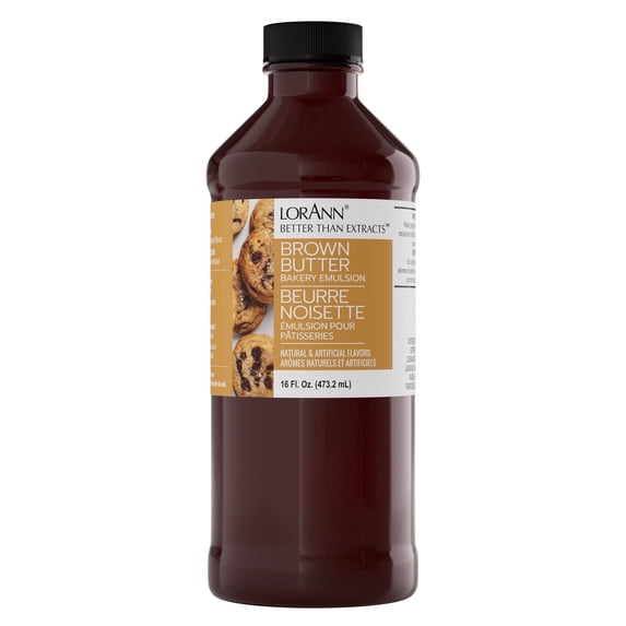 LorAnn Oils Brown Butter Flavoring For Baking - Emulsion Brown Butter Extract Substitute - 16 oz