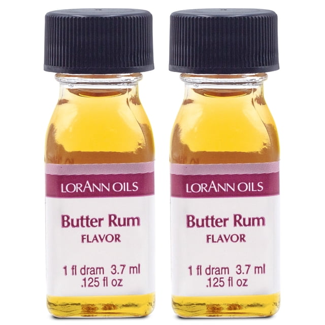 LorAnn Butter Rum Super Strength Flavor - Twin Pack of 1 Dram Bottles ...