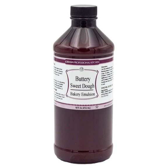 LorAnn Oils Buttery Sweet Dough Flavoring For Baking - Emulsion Buttery Sweet Dough Extract Substitute - 16 oz
