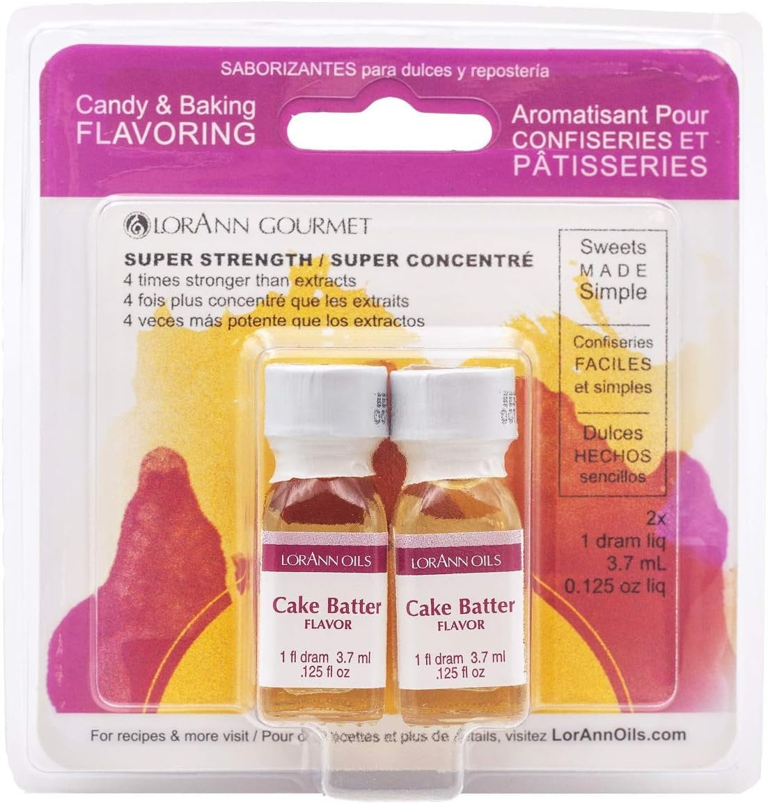 LorAnn Cake Batter SS Flavor, 1 dram bottle .125 fl oz 3.7ml 1