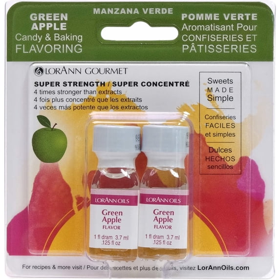 Candy & Baking Flavoring .125oz 2/Pkg-Green Apple