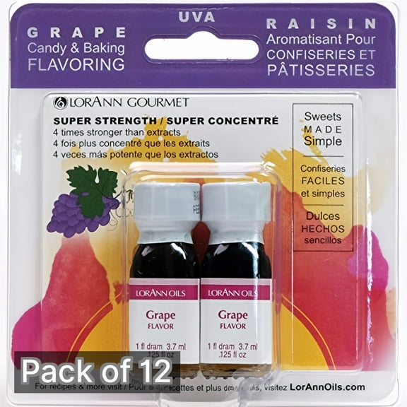 LorAnn Candy and Baking Flavoring Grape (Pack of 12)