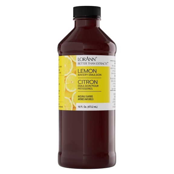 LorAnn Oils Lemon Flavoring For Baking - Emulsion Lemon Extract Substitute - 16 oz