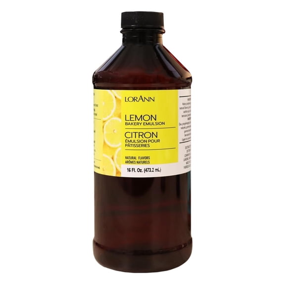 LorAnn Oils Lemon Flavoring For Baking - Emulsion Lemon Extract Substitute - 16 oz