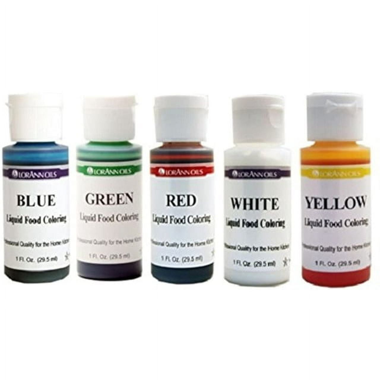 LorAnn Liquid Food Coloring - Primary Colors Set of Five Bottles , 1 ...