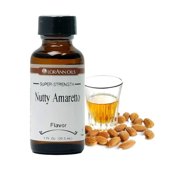 LorAnn Nutty Amaretto Super Strength Flavor, 1 ounce bottle